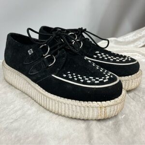 T.U.K. Size 6 Two Tone leather Viva Mondo Suede Creepers